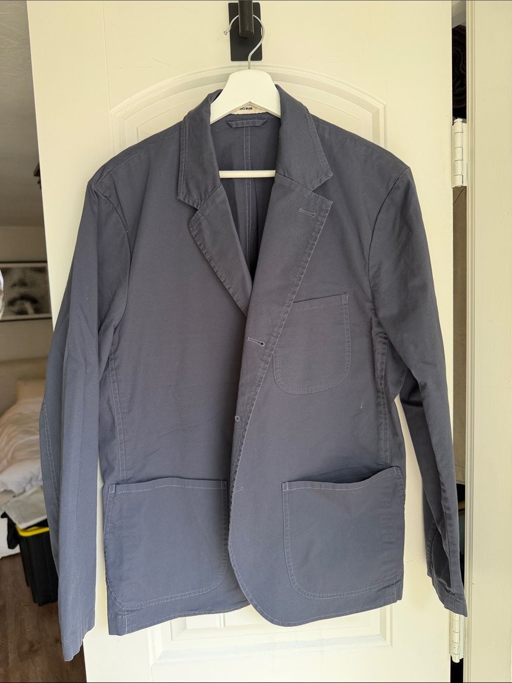 Buck Mason Navy Cotton Blazer